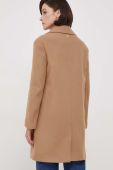 Вовняне пальто Joop! колір бежевий перехідне двобортне
