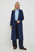 Пальто Artigli жіночий колір синій перехідний двобортний
