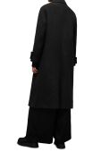 Пальто AllSaints WO016Z MABEL COAT жіноче колір чорний перехідне двобортне
