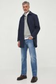 Пальто United Colors of Benetton чоловічий колір синій перехідний oversize