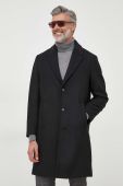 Пальто з домішкою вовни Sisley колір чорний перехідний (3621716)