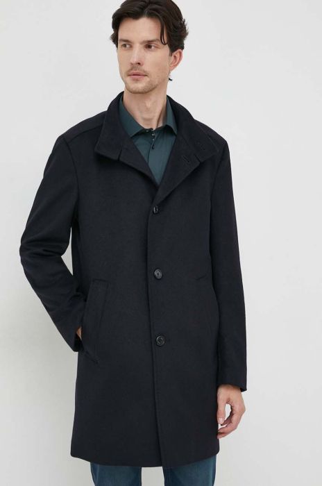 Вовняне пальто Joop! колір синій перехідний