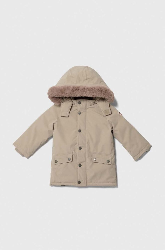 Дитяча пухова куртка Guess колір бежевий (3567283)