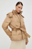 Пухова куртка Bruuns Bazaar жіноча колір бежевий зимова (3533355)