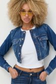Джинсова куртка Guess жіноча перехідна колір блакитний (3327859)