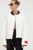 Куртка HUGO жіноча колір білий перехідна (3480479)
