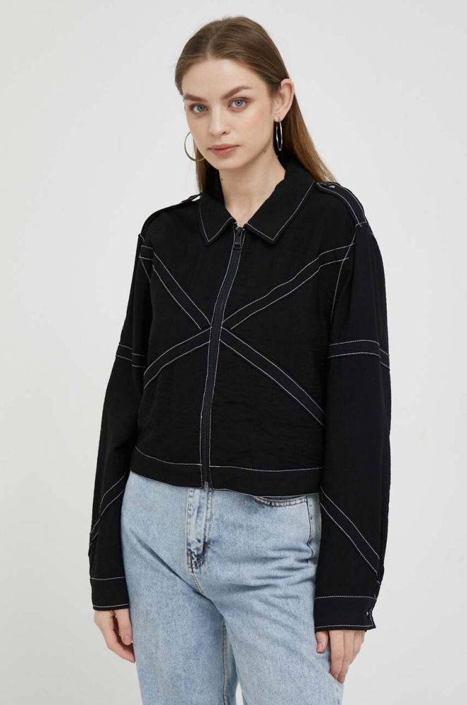 Куртка Dkny жіноча колір чорний перехідна (3299239)
