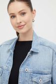 Джинсова куртка Pepe Jeans Alice жіноча перехідна oversize колір блакитний