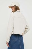 Джинсова куртка Pepe Jeans Foxy жіноча колір бежевий перехідна oversize