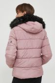 Куртка Alpha Industries Hooded Puffer Wmn жіноча колір рожевий зимова