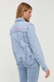 Джинсова куртка Karl Lagerfeld жіноча перехідна колір блакитний