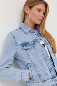 Джинсова куртка Karl Lagerfeld жіноча перехідна колір блакитний