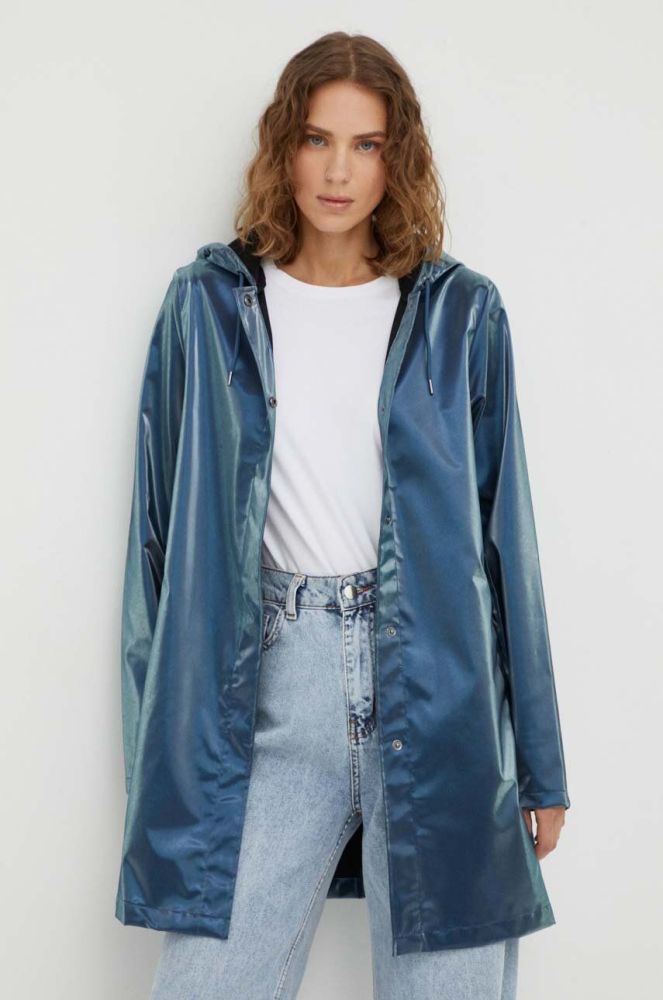 Дощовик Rains 18050 Jackets жіноча колір синій перехідна