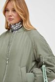 Куртка-бомбер Patrizia Pepe жіночий колір зелений перехідна