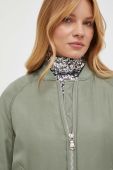 Куртка-бомбер Patrizia Pepe жіночий колір зелений перехідна