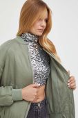Куртка-бомбер Patrizia Pepe жіночий колір зелений перехідна