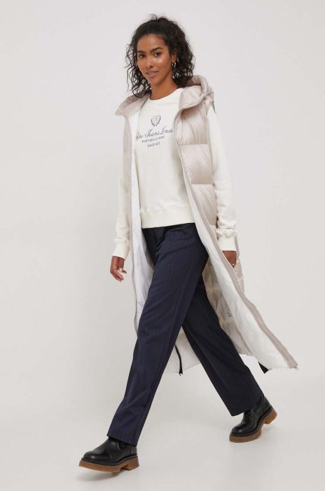 Пухова безрукавка Bomboogie жіночий колір бежевий зимовий