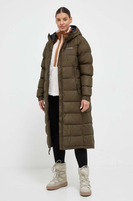 Куртка Columbia жіноча колір зелений зимова (3492720)