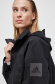 Куртка adidas жіноча колір чорний перехідна (3678729)