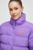 Двостороння куртка Helly Hansen жіноча колір фіолетовий зимова oversize (3571320)