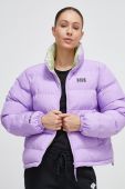 Двостороння куртка Helly Hansen жіноча колір фіолетовий зимова oversize (3571324)