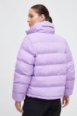 Двостороння куртка Helly Hansen жіноча колір фіолетовий зимова oversize (3571324)