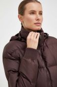 Пухова куртка The North Face жіноча колір коричневий зимова oversize