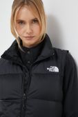 Пухова безрукавка The North Face жіночий колір чорний зимовий