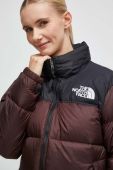 Пухова куртка The North Face жіноча колір коричневий зимова (3673894)