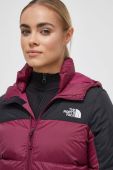 Пухова куртка The North Face жіноча колір бордовий зимова (3574716)
