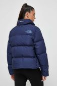 Пухова куртка The North Face жіноча колір синій зимова (3629643)