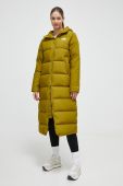 Пухова куртка The North Face жіноча колір зелений зимова oversize