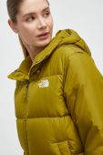 Пухова куртка The North Face жіноча колір зелений зимова oversize
