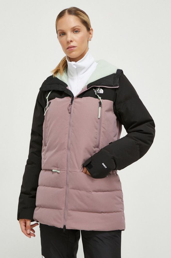 Пухова куртка The North Face Pallie колір рожевий