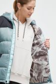 Пухова куртка The North Face жіноча зимова колір блакитний (3634745)