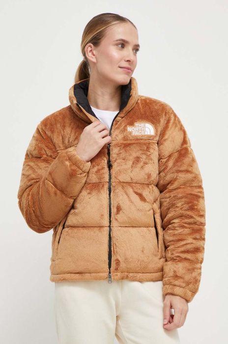 Пухова куртка The North Face жіноча колір бежевий зимова (3688580)