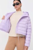 Пухова куртка Twinset жіноча колір фіолетовий зимова oversize