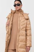 Пухова куртка Twinset жіноча колір коричневий перехідна