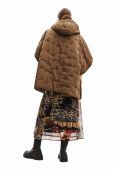 Дитяча куртка Desigual жіноча колір коричневий перехідна oversize
