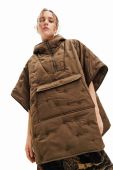 Дитяча куртка Desigual жіноча колір коричневий перехідна oversize
