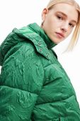 Куртка Desigual жіноча колір зелений зимова