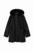 Дитяча парка Desigual жіноча колір чорний зимова
