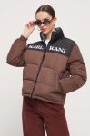 Двостороння куртка Karl Kani жіноча колір коричневий зимова