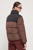 Двостороння куртка Karl Kani жіноча колір коричневий зимова