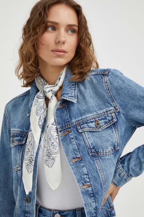 Джинсова куртка Marc O'Polo жіноча перехідна колір блакитний
