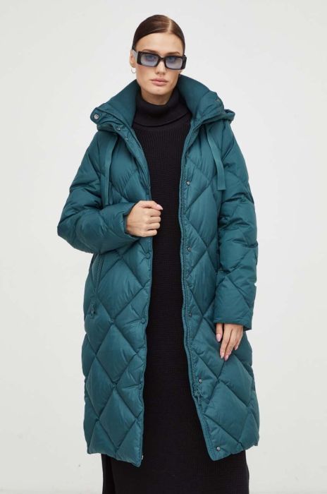 Пухова куртка Marc O'Polo жіноча колір бірюзовий перехідна
