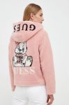 Кофта Guess Guess x Banksy жіноча колір рожевий