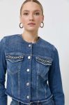 Джинсова куртка Guess жіноча перехідна колір блакитний (3554154)