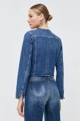 Джинсова куртка Guess жіноча перехідна колір блакитний (3554154)