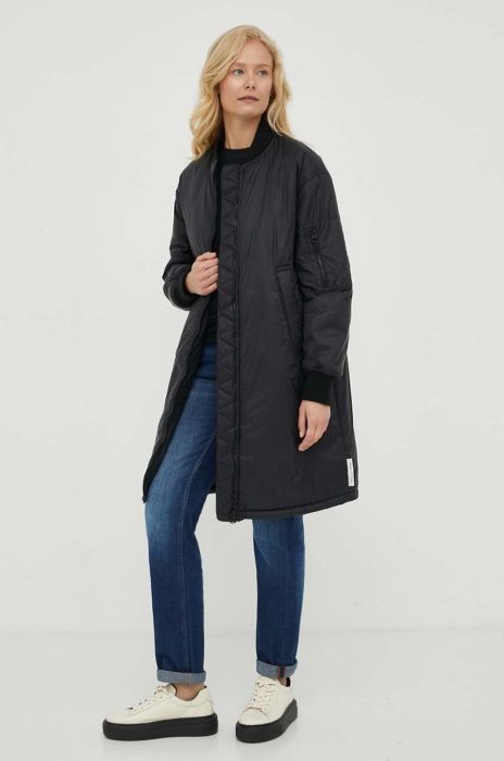 Куртка Marc O'Polo жіноча колір чорний перехідна oversize